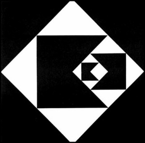 Geraldo de Barros (1923-98), Objeto-forma, esmalte, 1979, 0,80x0,80, col. part.